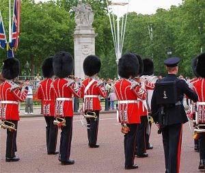 The Changing of the Guard, or the Guard Mounting, is a formal ceremony in which the New Guard publically takes over the responsibilities of the Old Guard. 